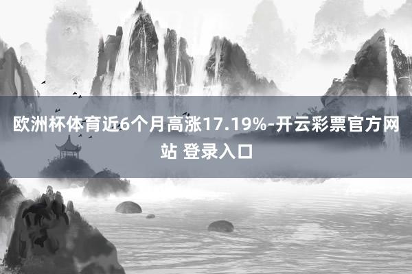 欧洲杯体育近6个月高涨17.19%-开云彩票官方网站 登录入口