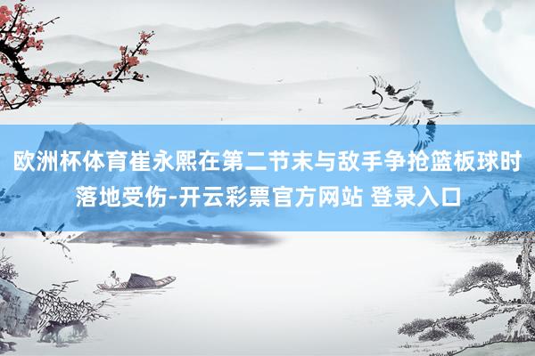 欧洲杯体育崔永熙在第二节末与敌手争抢篮板球时落地受伤-开云彩票官方网站 登录入口