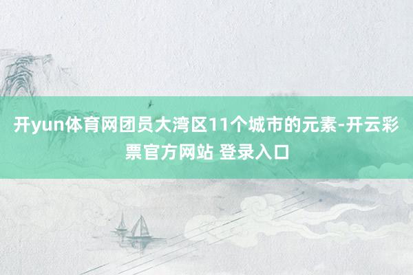 开yun体育网团员大湾区11个城市的元素-开云彩票官方网站 登录入口