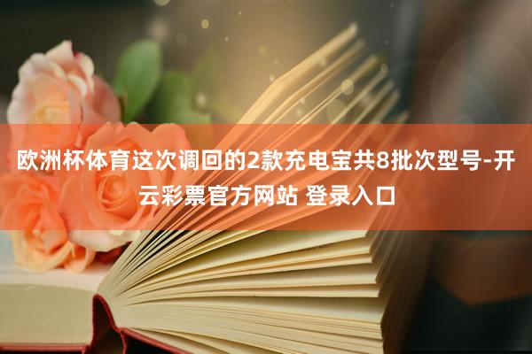 欧洲杯体育这次调回的2款充电宝共8批次型号-开云彩票官方网站 登录入口